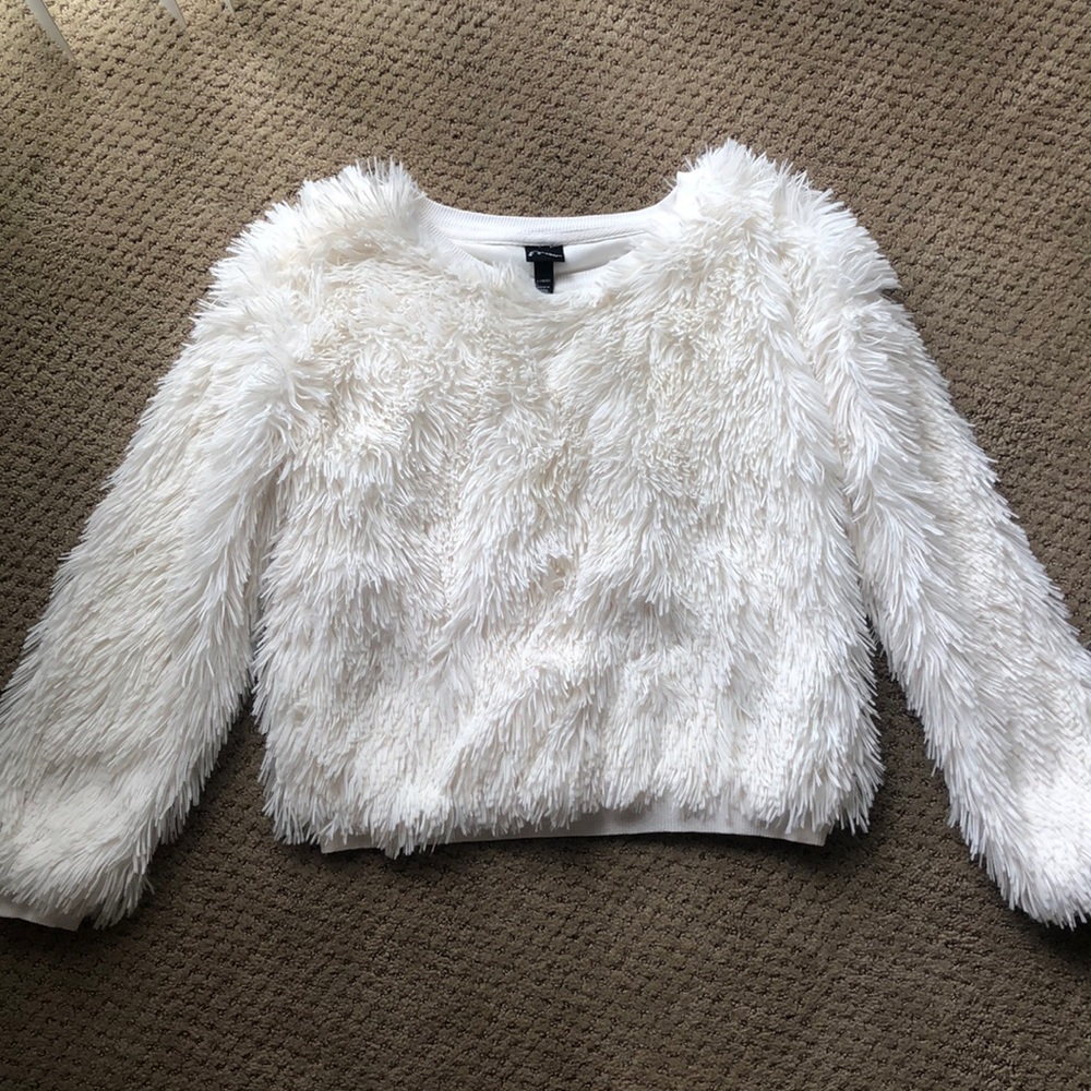 Like New Girls Faux Fur Top